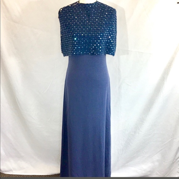 St. John Dresses & Skirts - St John Evening, slate blue sequin gown